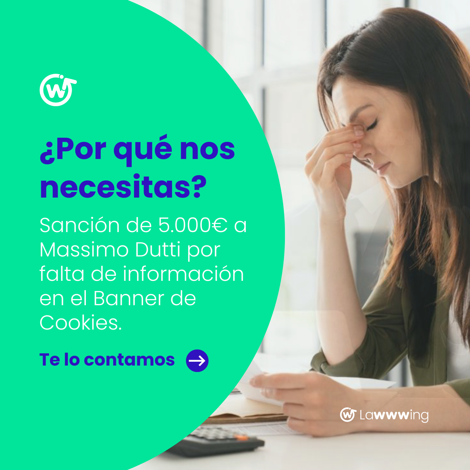 Sanción por tener información incompleta en el banner de cookies